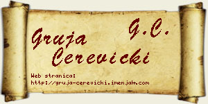 Gruja Čerevicki vizit kartica